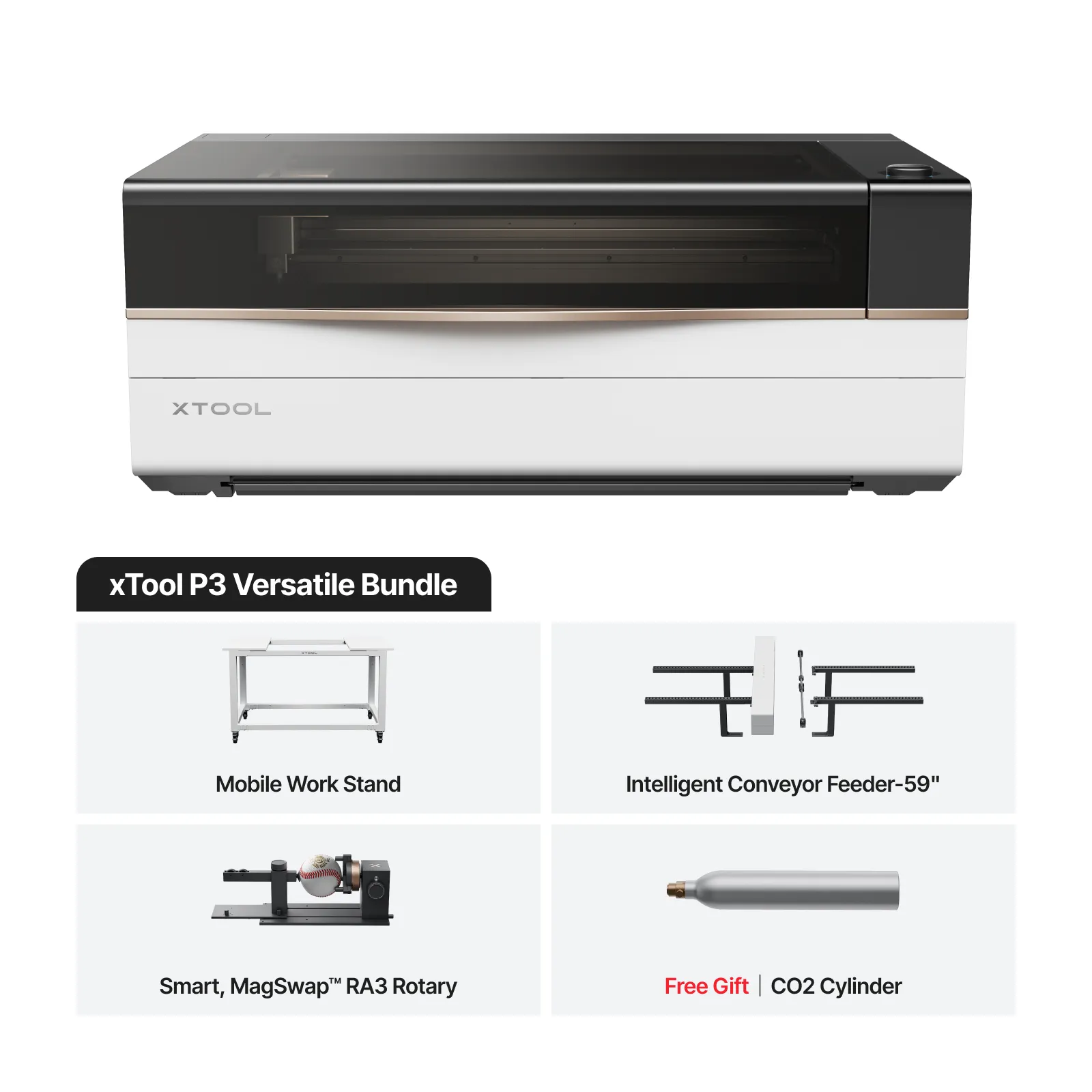xTool P3 80W Laser Cutter Versatile Bundle